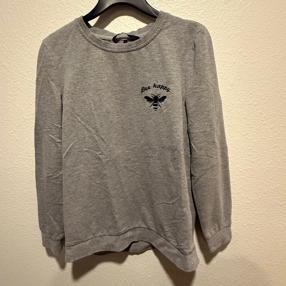 Vero moda Bee Happy light grey sweatshirt size m